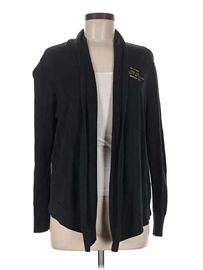 Pre-owned Lands' End Cardigan Sweater In Black