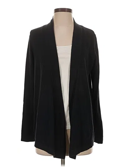 Pre-owned Lands' End Cardigan Sweater In Black