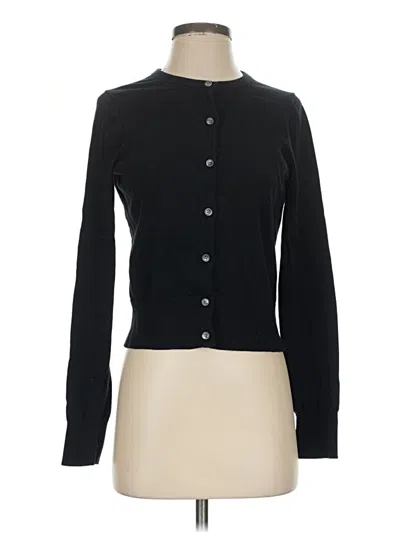 Pre-owned Lands' End Cardigan Sweater In Black
