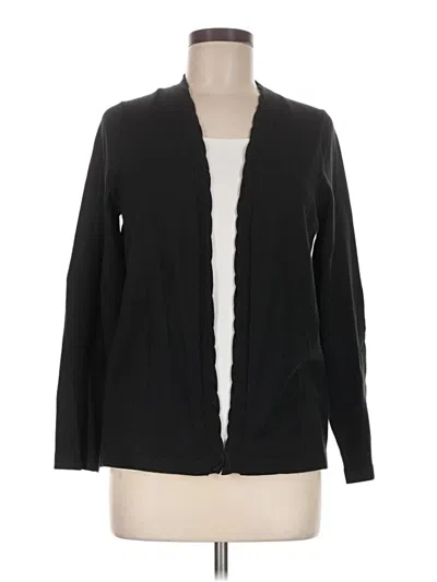 Pre-owned Lands' End Cardigan Sweater In Black