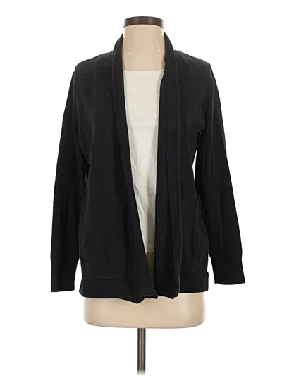 Pre-owned Lands' End Cardigan Sweater In Black