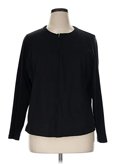 Pre-owned Lands' End Cardigan Sweater In Black