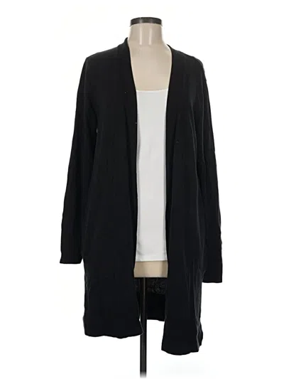 Pre-owned Lands' End Cardigan Sweater In Black