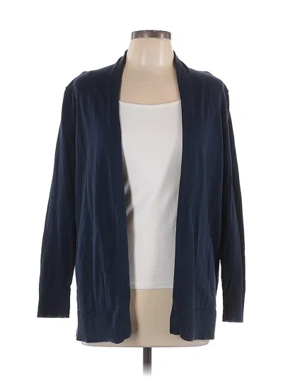 Pre-owned Lands' End Cardigan Sweater In Blue