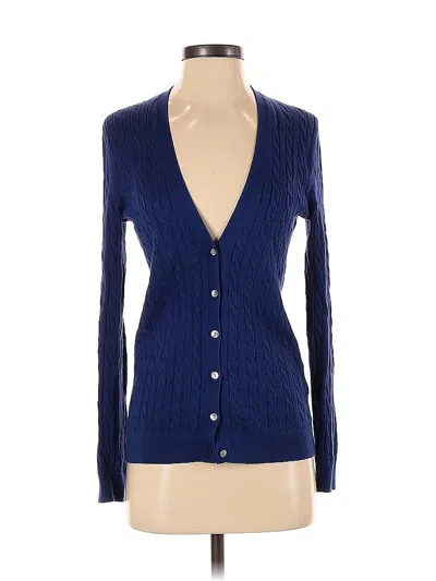 Pre-owned Lands' End Cardigan Sweater In Blue