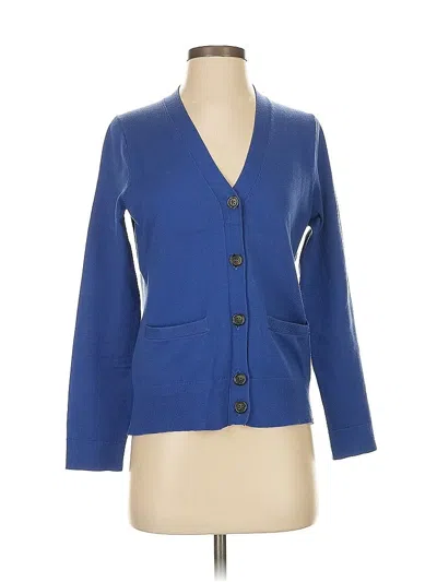 Pre-owned Lands' End Cardigan Sweater In Blue