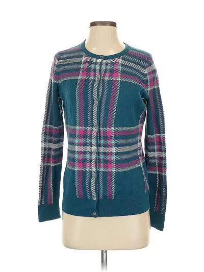 Pre-owned Lands' End Cardigan Sweater In Blue