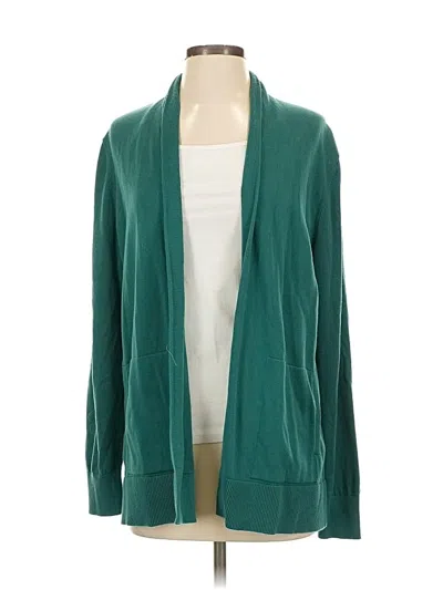 Pre-owned Lands' End Cardigan Sweater In Blue