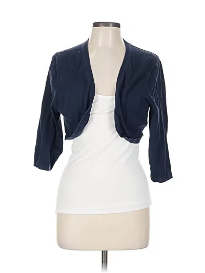 Pre-owned Lands' End Cardigan Sweater In Blue