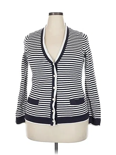 Pre-owned Lands' End Cardigan Sweater In Blue