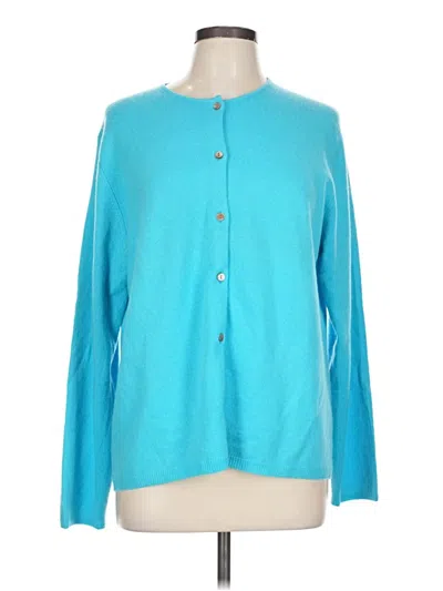 Pre-owned Lands' End Cardigan Sweater In Blue