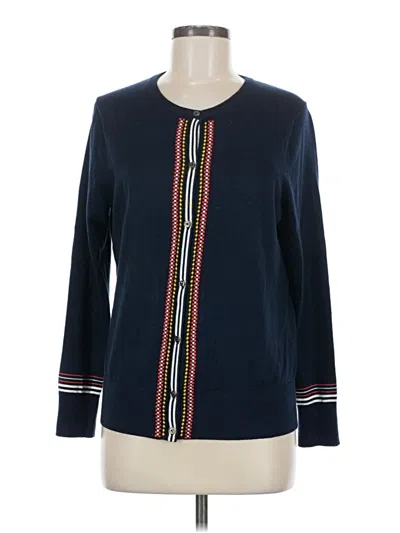 Pre-owned Lands' End Cardigan Sweater In Blue