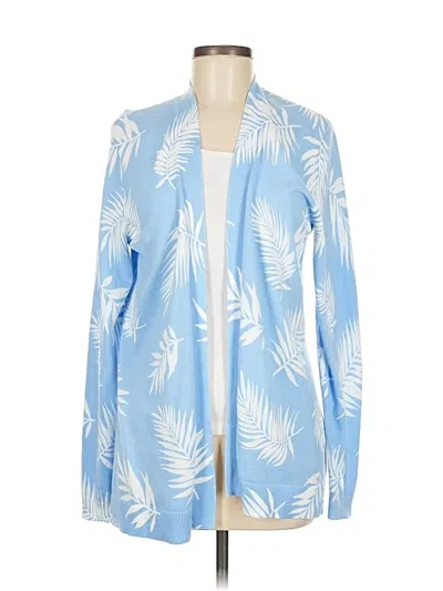 Pre-owned Lands' End Cardigan Sweater In Blue