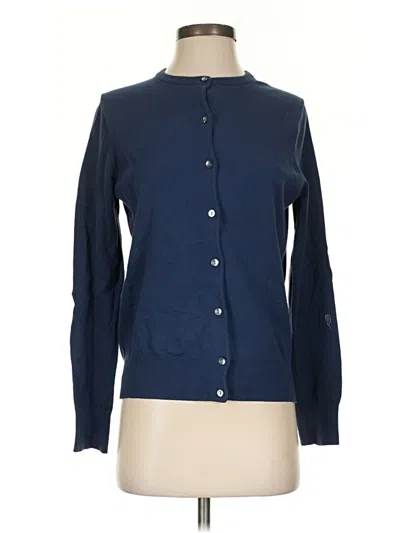 Pre-owned Lands' End Cardigan Sweater In Blue