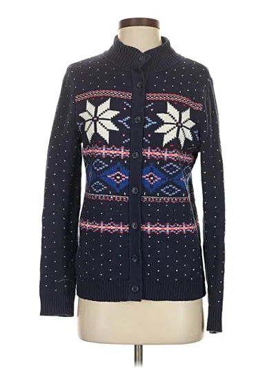 Pre-owned Lands' End Cardigan Sweater In Blue