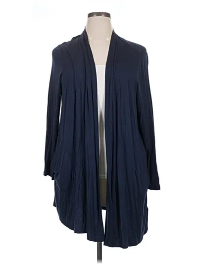 Pre-owned Lands' End Cardigan Sweater In Blue