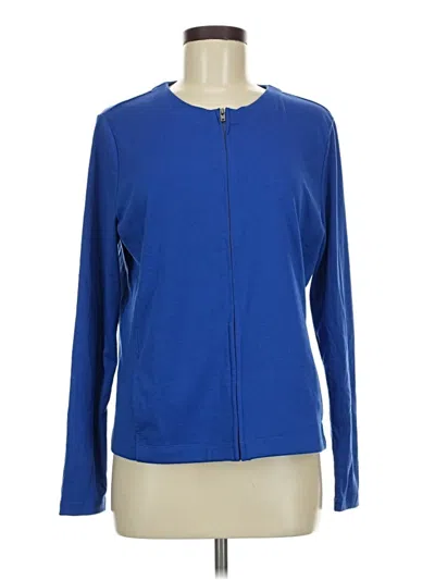 Pre-owned Lands' End Cardigan Sweater In Blue