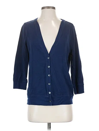 Pre-owned Lands' End Cardigan Sweater In Blue