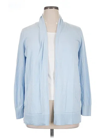 Pre-owned Lands' End Cardigan Sweater In Blue