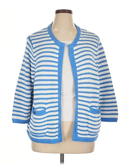 Pre-owned Lands' End Cardigan Sweater In Blue