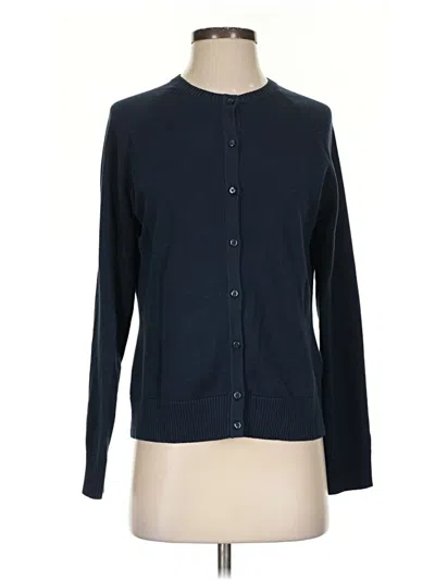 Pre-owned Lands' End Cardigan Sweater In Blue