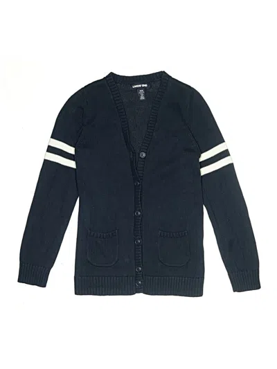 Pre-owned Lands' End Kids'  Cardigan Sweater In Blue