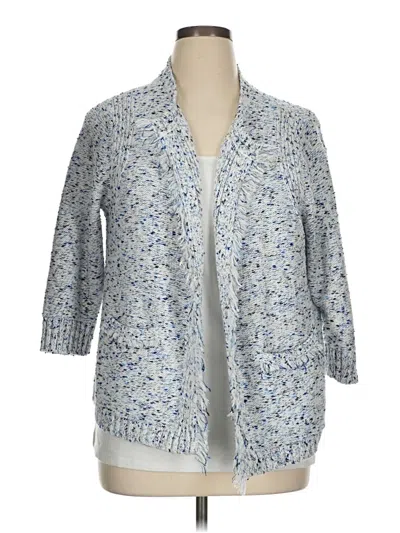Pre-owned Lands' End Cardigan Sweater In Blue