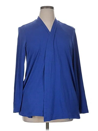 Pre-owned Lands' End Cardigan Sweater In Blue