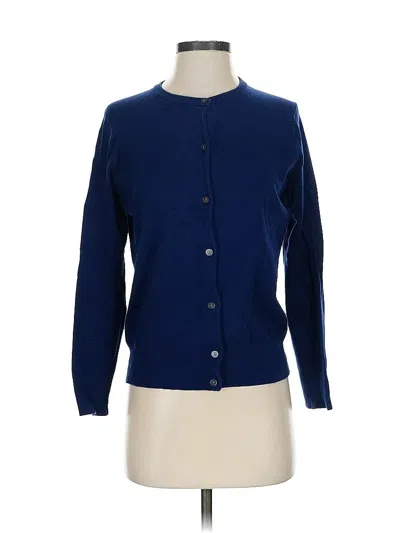Pre-owned Lands' End Cardigan Sweater In Blue