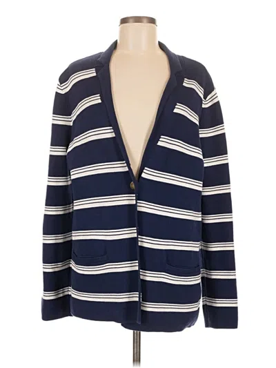 Pre-owned Lands' End Cardigan Sweater In Blue