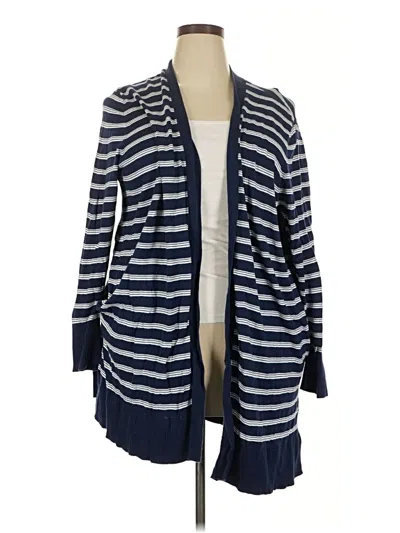 Pre-owned Lands' End Cardigan Sweater In Blue