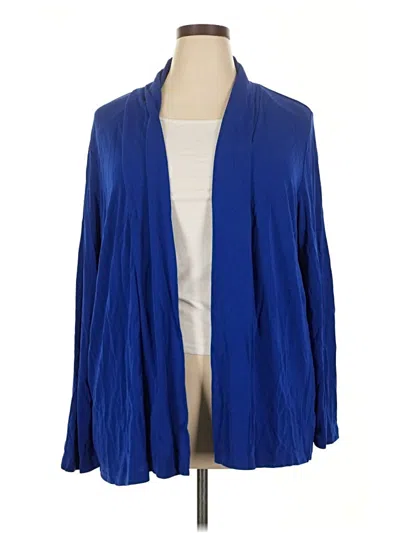 Pre-owned Lands' End Cardigan Sweater In Blue