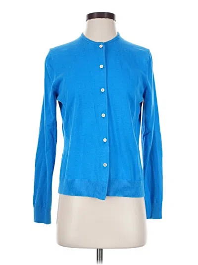 Pre-owned Lands' End Cardigan Sweater In Blue