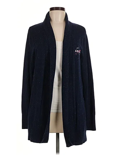 Pre-owned Lands' End Cardigan Sweater In Blue