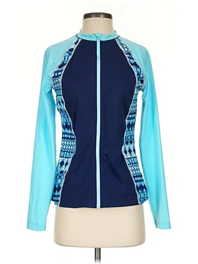 Pre-owned Lands' End Cardigan Sweater In Blue