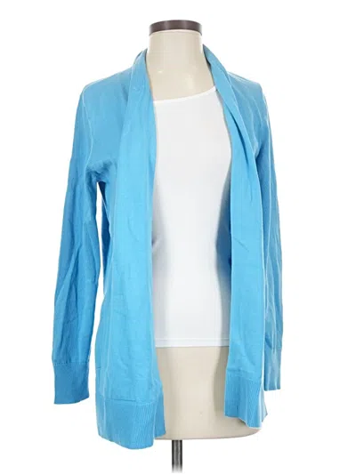 Pre-owned Lands' End Cardigan Sweater In Blue