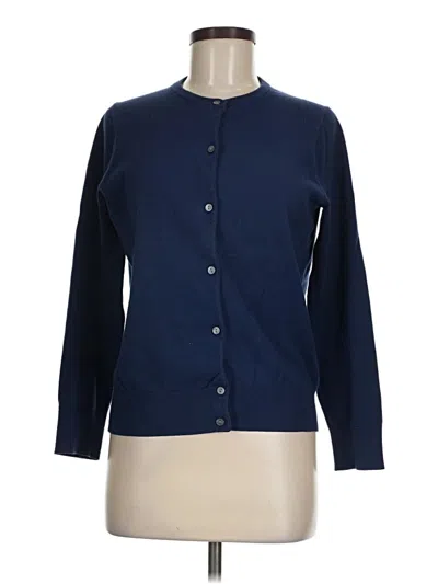 Pre-owned Lands' End Cardigan Sweater In Blue