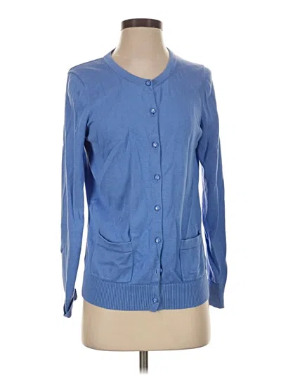 Pre-owned Lands' End Cardigan Sweater In Blue