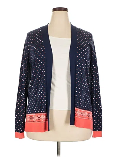 Pre-owned Lands' End Cardigan Sweater In Blue