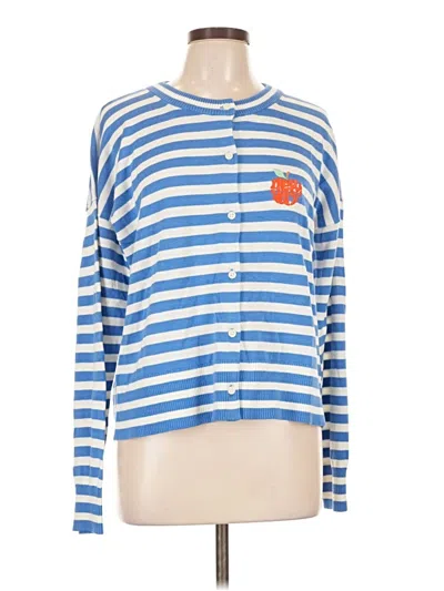 Pre-owned Lands' End Cardigan Sweater In Blue