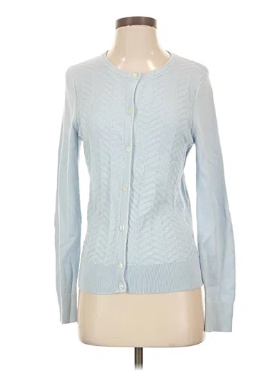 Pre-owned Lands' End Cardigan Sweater In Blue