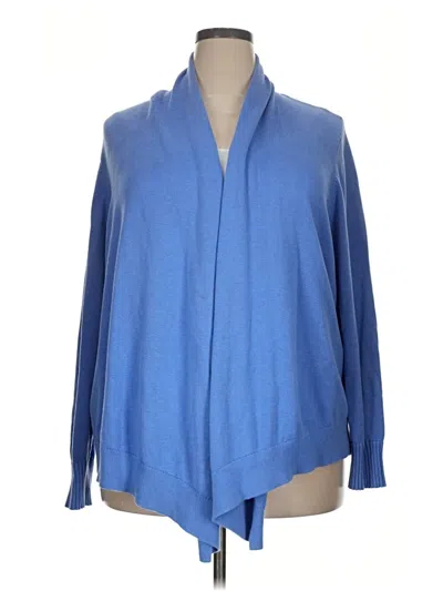 Pre-owned Lands' End Cardigan Sweater In Blue
