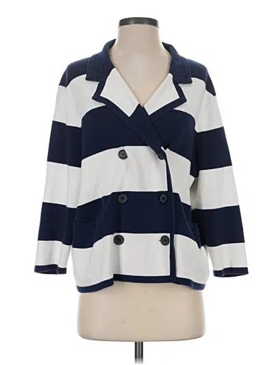 Pre-owned Lands' End Cardigan Sweater In Blue