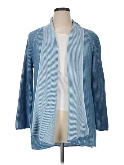 Pre-owned Lands' End Cardigan Sweater In Blue