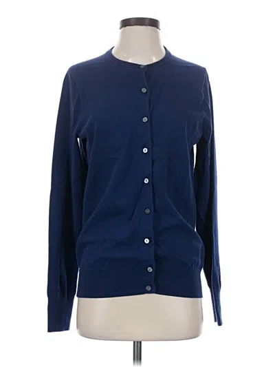 Pre-owned Lands' End Cardigan Sweater In Blue