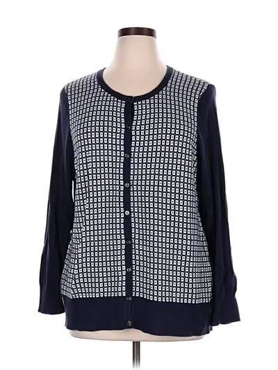 Pre-owned Lands' End Cardigan Sweater In Blue