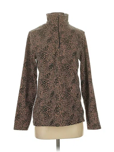 Pre-owned Lands' End Cardigan Sweater In Brown