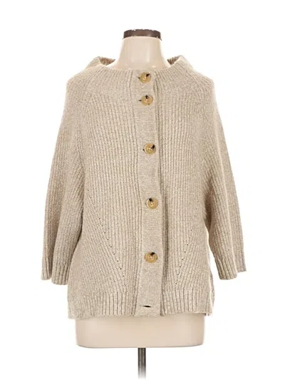 Pre-owned Lands' End Cardigan Sweater In Brown