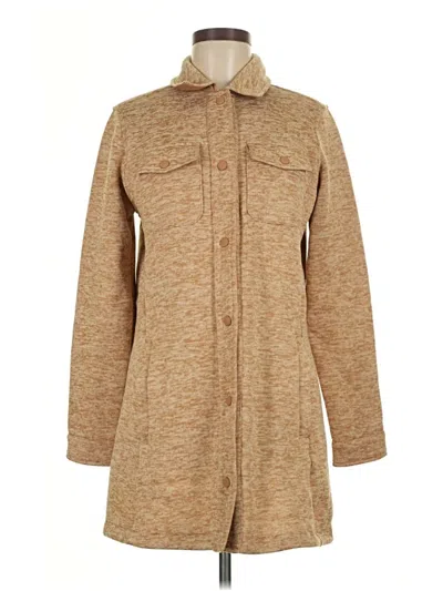 Pre-owned Lands' End Cardigan Sweater In Brown