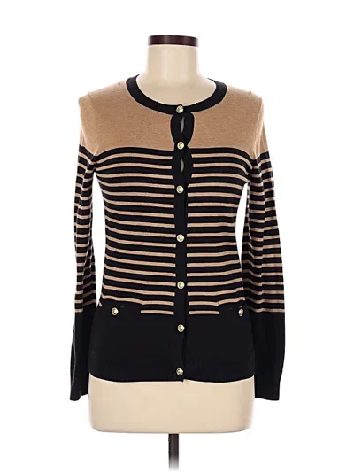 Pre-owned Lands' End Cardigan Sweater In Brown